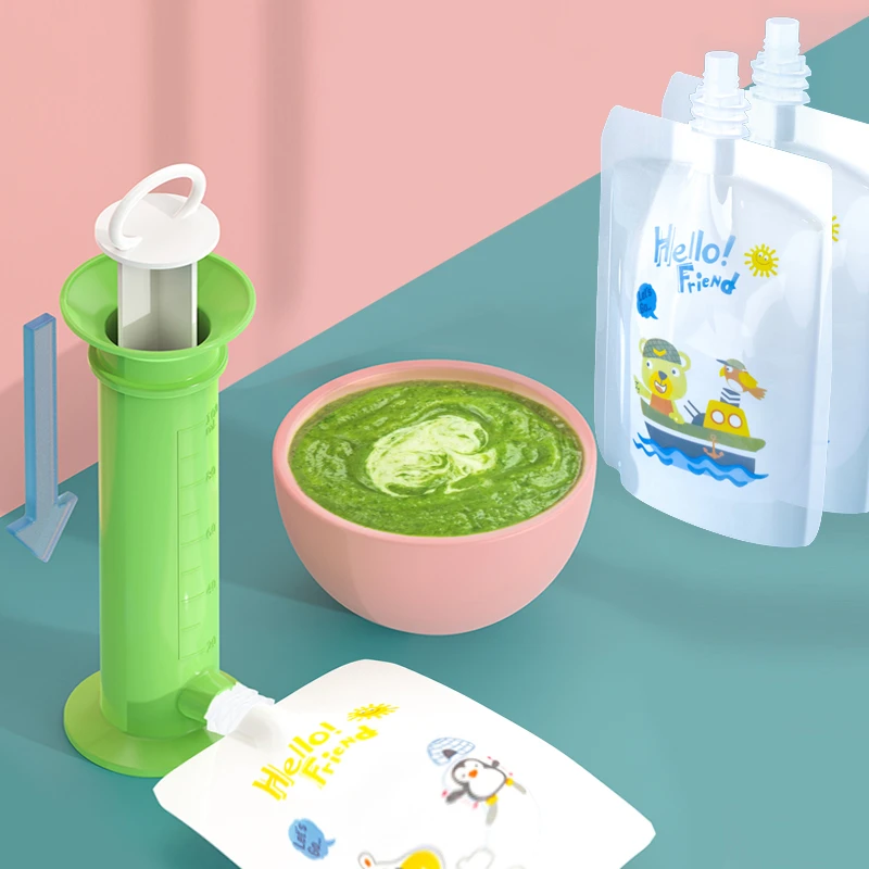 Baby Food Pouches 1 Year Old - Distributeur de Remplissage de Fruits Pu123