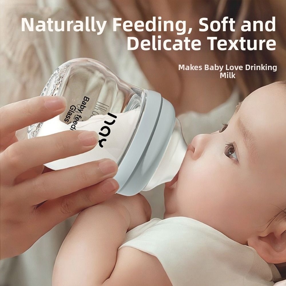 Baby Food Glass - Biberon en verre Anti-flatulence Anti-étouffement biberon