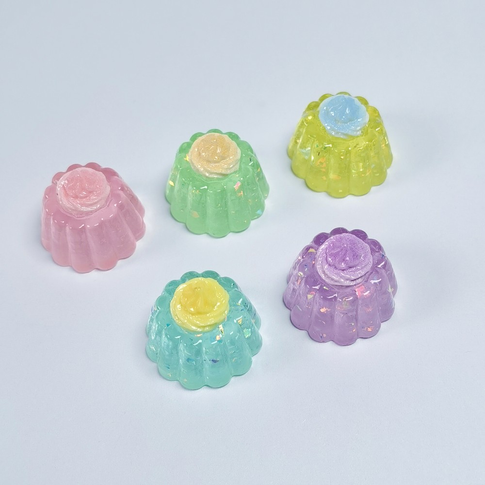 Baby Food Jelly - Miniature Gâteau Crème Pailleté en Résine,