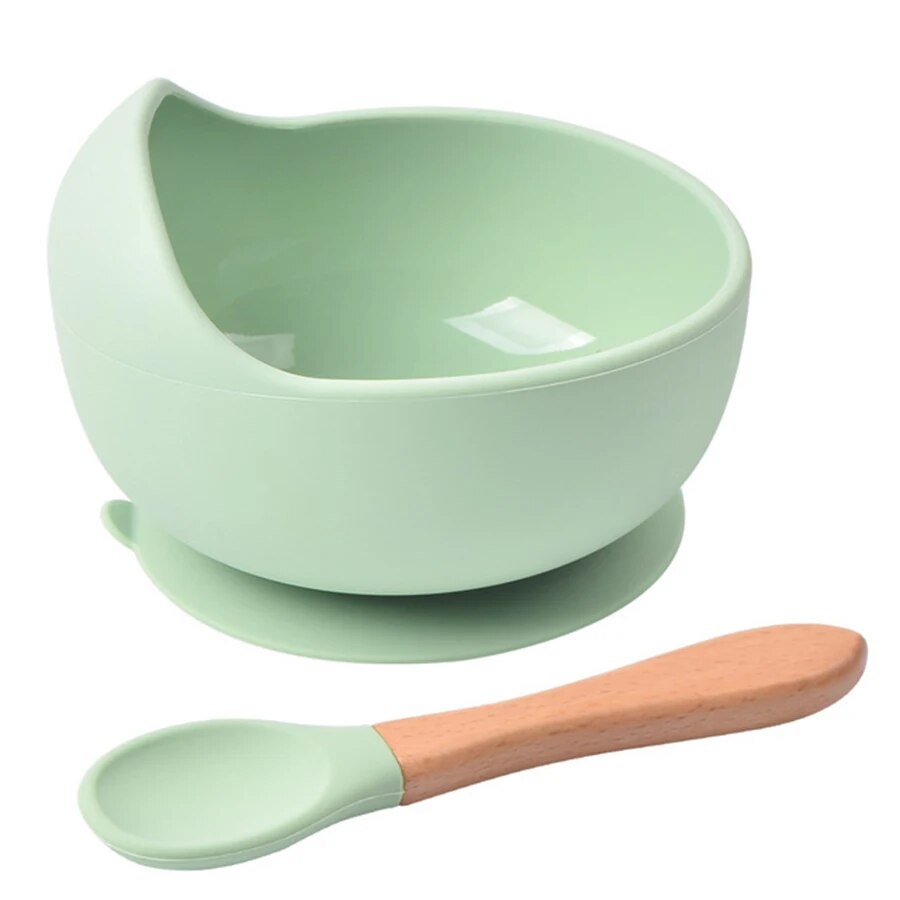 Baby Food Dinner - Filles d'alimentation en silicone Spill-Verde pour