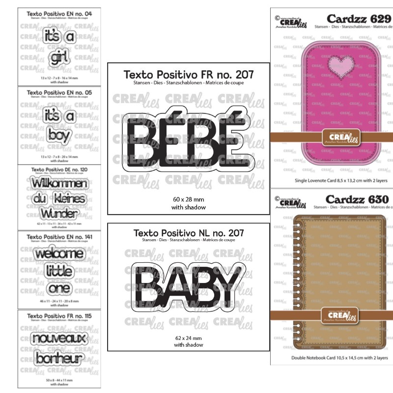Baby Food Diary - Matrices de découpe carrées motif Nuage