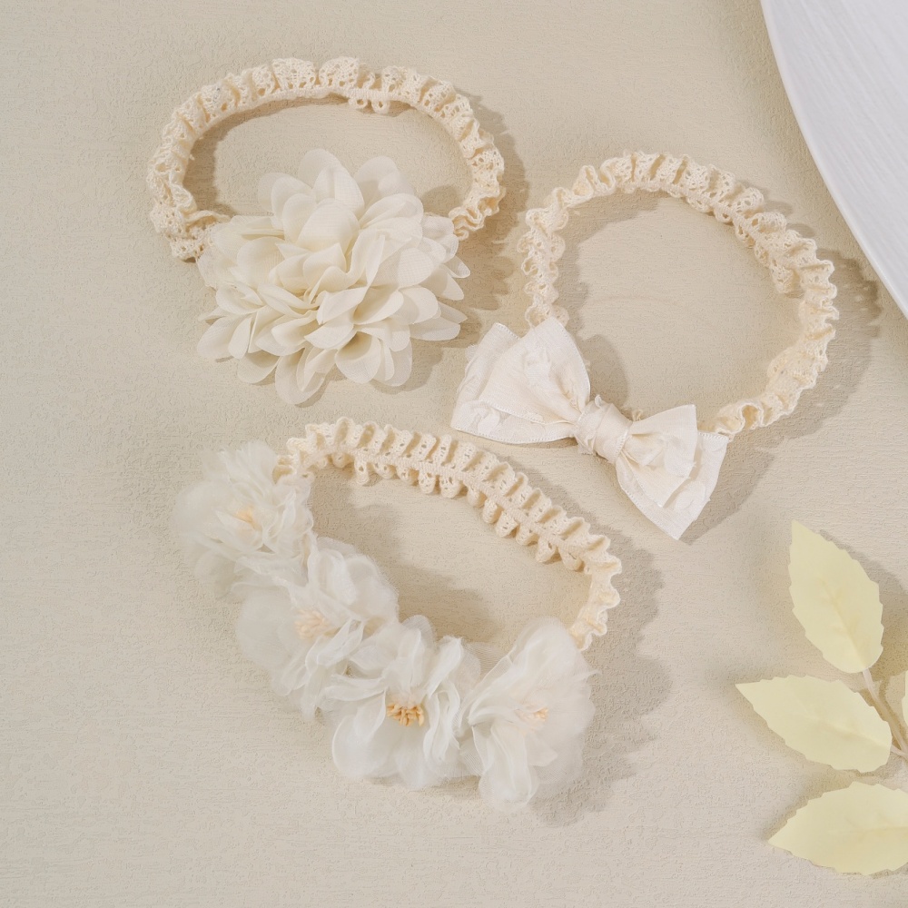 Baby Food Jelly - Bandeau élastique pour bébé fille, crème,