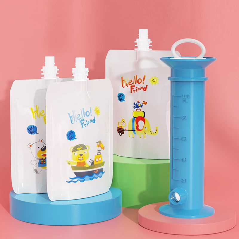 Baby Food Pouches 1 Year Old - Distributeur de Remplissage de Fruits Pu123