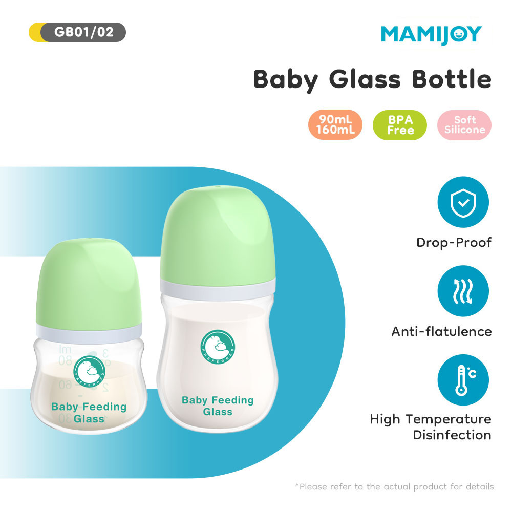 Baby Food Glass - 1 pièces biberons pour nouveau-nés 90ML/160ML