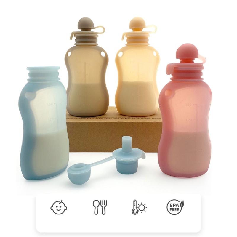 Baby Food Pouches 1 Year Old - Récipient réutilisable en silicone sans BPA