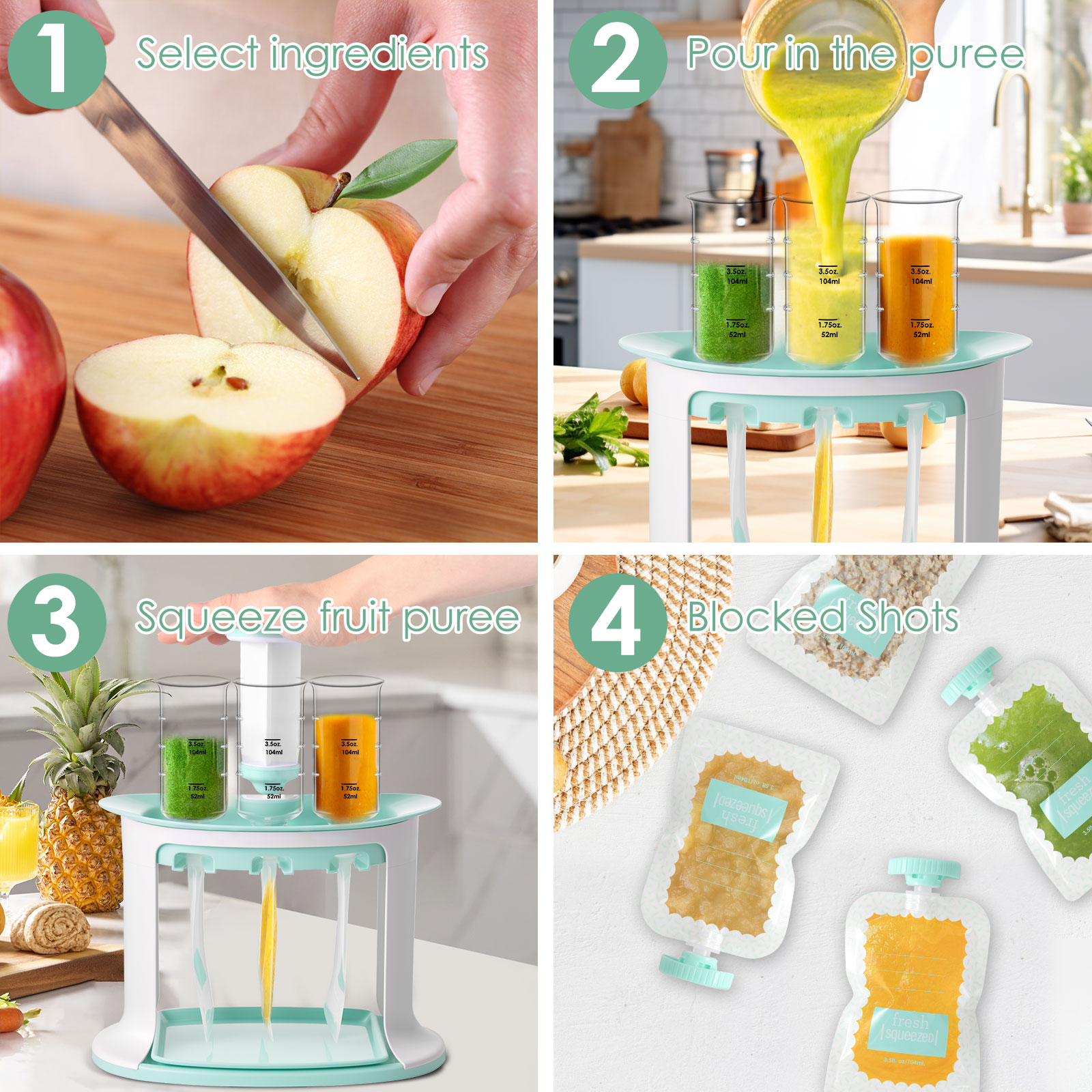 Station de remplissage de poch - Baby Food Pouches 1 Year Old avis et prix