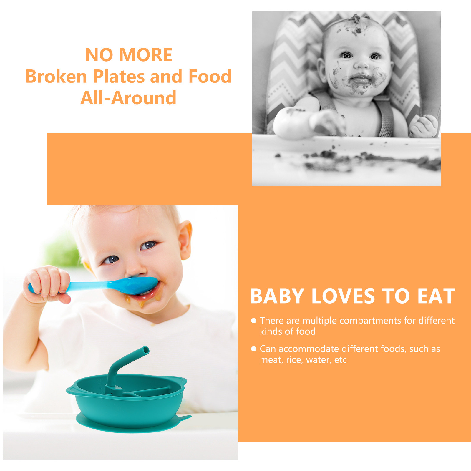 Assiette à dîner en Silicone a - Baby Food Dinner avis et prix