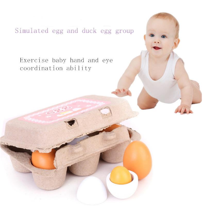 6 pièces cuisine en bois oeufs - Baby Food Egg avis et prix